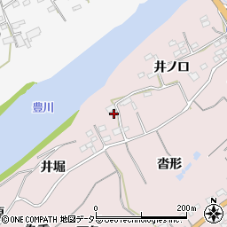 愛知県新城市庭野西井ノ口周辺の地図