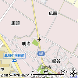 愛知県額田郡幸田町高力竹下周辺の地図