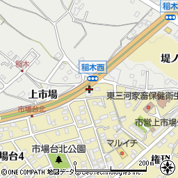 愛知県新城市市場台1丁目3周辺の地図