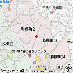 愛知県常滑市陶郷町周辺の地図