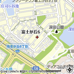兵庫県三田市富士が丘6丁目周辺の地図