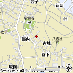 愛知県西尾市西浅井町古城10-1周辺の地図
