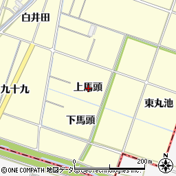 愛知県岡崎市福岡町上馬頭周辺の地図