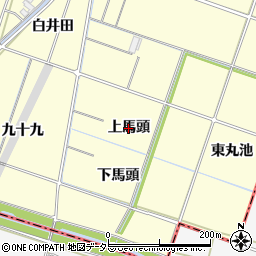 愛知県岡崎市福岡町（上馬頭）周辺の地図