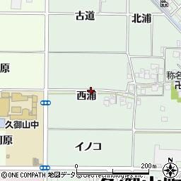 京都府久世郡久御山町野村西浦周辺の地図