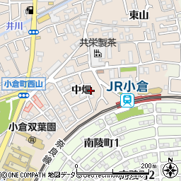 京都府宇治市小倉町中畑5-38周辺の地図