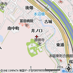 愛知県岡崎市本宿町寺山16周辺の地図