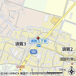ファミリーマート鈴鹿須賀三丁目店周辺の地図