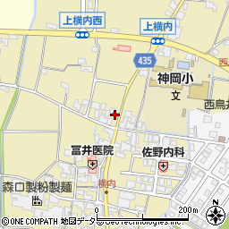横内郵便局周辺の地図