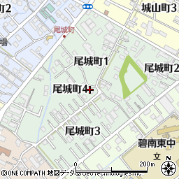 愛知県碧南市尾城町周辺の地図