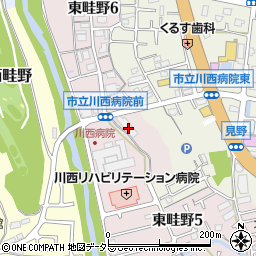 兵庫県川西市東畦野池ノ口周辺の地図