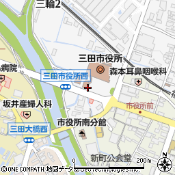 三田市役所市民生活部　市民課・個人番号カード交付担当周辺の地図