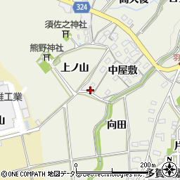 愛知県岡崎市羽栗町中屋敷43周辺の地図