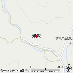静岡県浜松市天竜区米沢周辺の地図