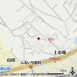 愛知県新城市稲木下向山周辺の地図