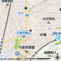 京都府宇治市小倉町西山66-2周辺の地図