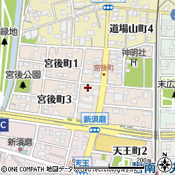 愛知県碧南市宮後町周辺の地図