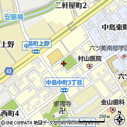 愛知県岡崎市中島中町周辺の地図