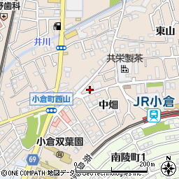 京都府宇治市小倉町中畑3-1周辺の地図