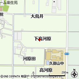 京都府久御山町（久世郡）坊之池（下高河原）周辺の地図