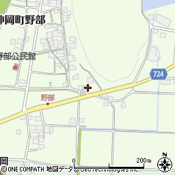 兵庫県たつの市神岡町野部354周辺の地図