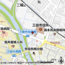 三田市役所選挙管理委員会　事務局周辺の地図