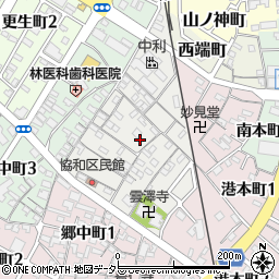 愛知県半田市協和町周辺の地図