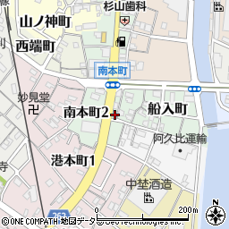 愛知県半田市南本町2丁目22周辺の地図