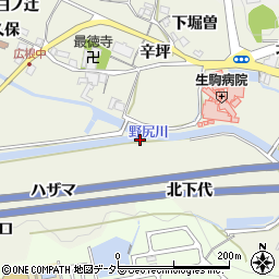 兵庫県川辺郡猪名川町広根下京田周辺の地図
