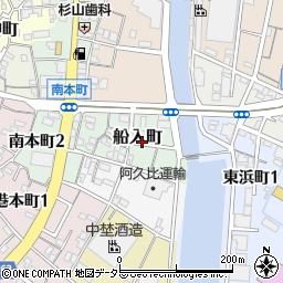 愛知県半田市船入町周辺の地図