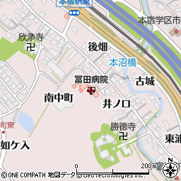 冨田病院周辺の地図