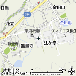 愛知県岡崎市羽栗町無量寺3周辺の地図