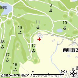 兵庫県川西市西畦野菖蒲ヶ瀬周辺の地図