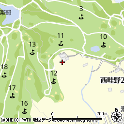 兵庫県川西市西畦野（菖蒲ヶ瀬）周辺の地図