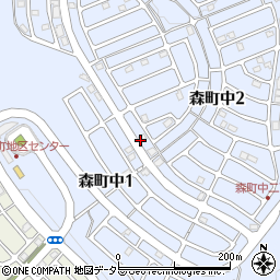 大阪府箕面市森町中周辺の地図
