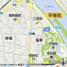 京都府宇治市宇治蓮華59周辺の地図
