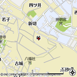愛知県西尾市西浅井町峠周辺の地図