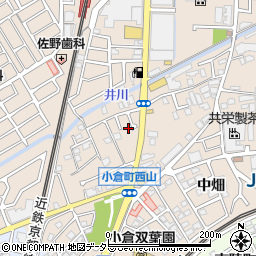京都府宇治市小倉町西山周辺の地図