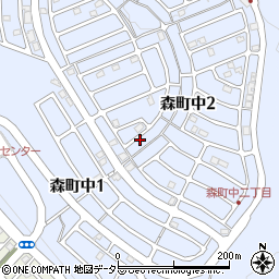 大阪府箕面市森町中2丁目10周辺の地図