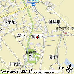 愛知県岡崎市桑谷町（鳶谷戸）周辺の地図