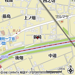 愛知県岡崎市正名町新崎周辺の地図