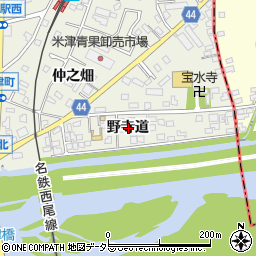 愛知県西尾市米津町野寺道周辺の地図