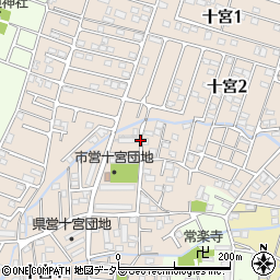 三重県鈴鹿市十宮周辺の地図