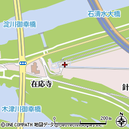 京都府八幡市八幡（在応寺）周辺の地図