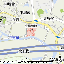 生駒病院介護医療院周辺の地図