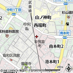 愛知県半田市妙見町40周辺の地図