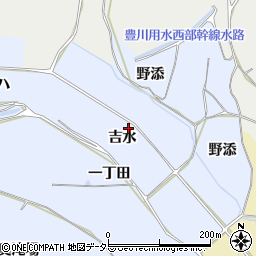 愛知県新城市川田吉水周辺の地図