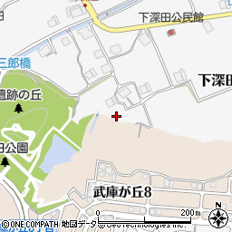兵庫県三田市下深田175周辺の地図