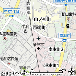愛知県半田市妙見町36周辺の地図
