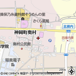 兵庫県たつの市神岡町奥村周辺の地図